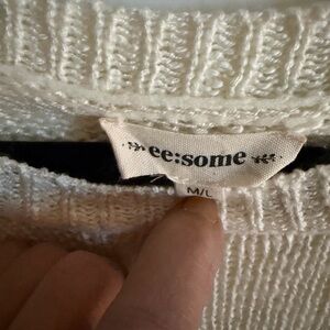 eesome Women's Textured White Sweater